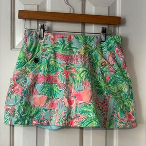 Tropical Print Mini Skirt